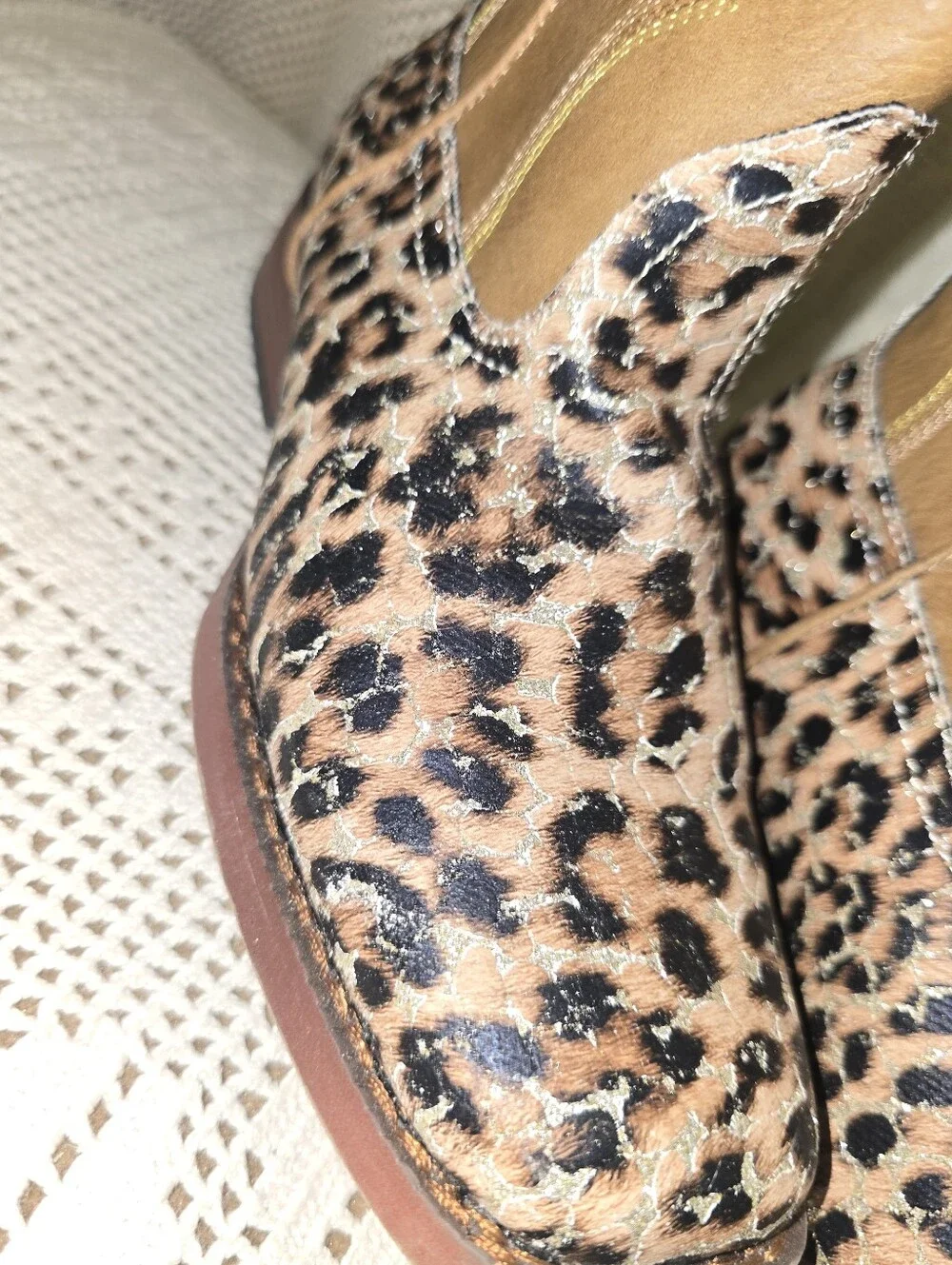 Roper Glitter Leopard Girls Cowboy Boots 3 New Without Tag